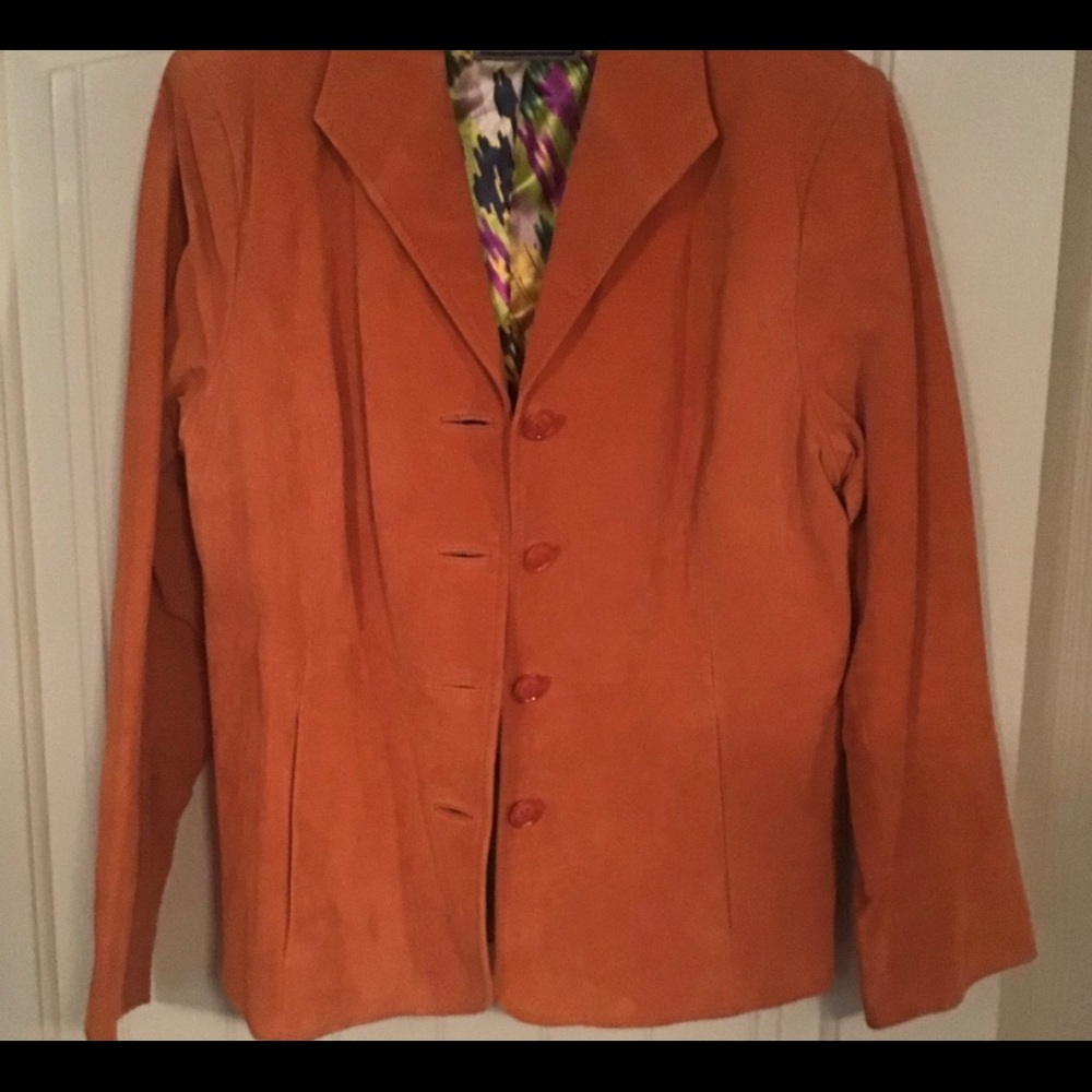 Guillaume coral suede jacket